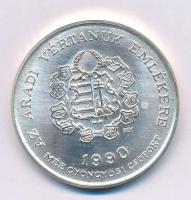 Bognár György (1944-) 1990. "MÉE Gyöngyösi Csoport - Aradi Vértanúk / Lázár Vilmos" kétoldalas, jelzett Ag emlékérem kapszulában (34,50g/0.640/42,5 mm) T:UNC, kis enyhe folt Adamo GS8