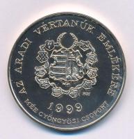 Bognár György (1944-) 1999. "MÉE Gyöngyösi Csoport - Aradi Vértanúk / Kiss Ernő" kétoldalas, jelzett Ag emlékérem kapszulában (34,50g/0.640/42,5 mm) T:UNC Adamo GS17