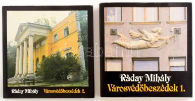 Ráday Mihály: Városvédőbeszédek I-II. Bp., 1988, Széchényi Könyvkiadó. Fekete-fehér fotókkal. Kiadói papírkötés, kiadói papír védőborítóban, 2 db térkép melléklettel.