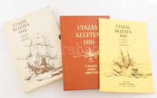 Greguss György: Utazás Keleten 1881. Ő Felsége "Zrínyi" korvettjén. Készítette: - - cs. k. had. teng. apród. Előszóval és jegyzetekkel ellátta: Csonkaréti Károly. [Bp., 1989], Optimum. A kézzel írt és illusztrált eredeti facsimile kiadása, kísérőfüzettel. Kiadói aranyozott műbőr-kötés és papírkötés, kiadói kartontokon kisebb szakadásokkal.