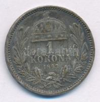 1893KB 1K Ag "Ferenc József" T:VF patina Adamo K5