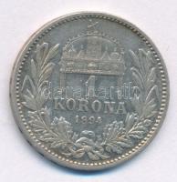 1894KB 1K Ag "Ferenc József" T:VF patina Adamo K5