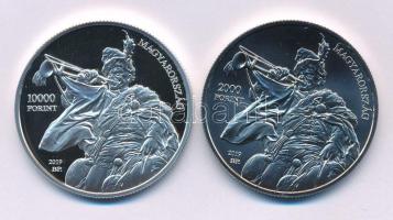 2019. 2000Ft Cu-Ni "Benczúr Gyula születésének 175. évfordulója" kapszulában + 10.000Ft Ag "Benczúr Gyula születésének 175. évfordulója" kapszulában T:BU,PP Adamo EM374, EM375