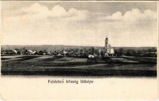 Feldebrő, látkép, templom (ázott sarkak / wet corners)