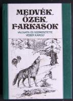 1984 Véber Károly vadászkönyve Medvék, Őzek, Farkasok címmel a Mezőgazdasági kiadó vállalattól, szép állapotban