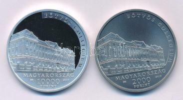 2019. 2000Ft Cu-Ni "Eötvös Lóránd halálának 100. évfordulója" kapszulában + 2019. 10.000Ft Ag "Eötvös Loránd halálának 100. évfordulója" kapszulában T:BU, PP Adamo EM378, EM379