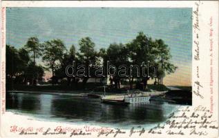 1901 Máriakálnok, Kálnok (Magyaróvár, Mosonmagyaróvár); Kálnoki rév, komp. A. Kumpf felvétele és kiadása