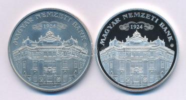 2014. 2000Ft Cu-Ni "90 éves a Magyar Nemzeti Bank" kapszulában + 10.000Ft Ag "90 éves...