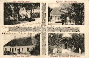 1914 Kötcse, Köttse (Siófok); Gabsovits kastély, özv. Vilmosné kastélya, Dr. Unger Géza kastély, özv. Rumbach Gézáné kastélya. Halász Sándor kiadása, Floral (EK)