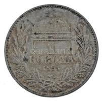 1895KB 1K Ag "Ferenc József" T:AU patina / Hungary 1895KB 1 Korona Ag "Franz Joseph&q...