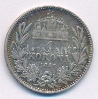 1896KB 1K Ag "Ferenc József" T:VF,F patina Adamo K5