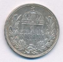 1912KB 1K Ag "Ferenc József" T:XF patina Adamo K5.1