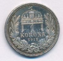 1915KB 1K Ag "Ferenc József" T:AU patina Adamo K5.1
