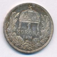 1916KB 1K Ag "Ferenc József" T:AU patina Adamo K5.1