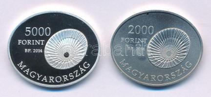 2014. 2000Ft Cu-Ni "Bárány Róbert" + 5000Ft Ag "Bárány Róbert" T:BU, PP Adamo EM280, EM281