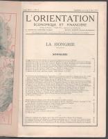 cca 1938 La Hongrie. L'Orientation economique et fianciere. Numéro special. Párizs, é.n., L...