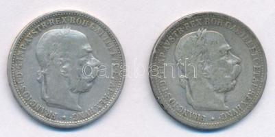 Ausztria 1893-1894. 1K Ag "Ferenc József" (2xklf) T:F ph., patina
Austria 1893-1894. 1 Co...