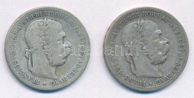 Ausztria 1898-1899. 1K Ag "Ferenc József" (2xklf) T:F patina
Austria 1898-1899. 1 Corona ...