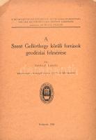 Valtinyi László: A Szent Gellérthegy körüli források geodéziai felmérése. Különlenyomat a Hidrológiai Közlöny XXI. 7-12. 1941. füzetéből. Bp., 1942. Budapesti Központi Gyógy- és Üdülőhelyi Bizottság Rheuma és Fürdőkutató Intézet, 1+140-145+1 p. 1 (kihajtható térkép-vázlat, 'A Rudas gyógyfürdő forrásainak helyszínrajza', 1:400) t. Kiadói papírkötés, a borítón kis hiánnyal.