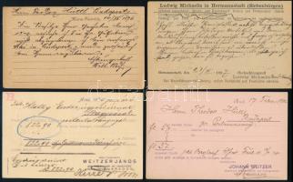 1896-1905 4 db céges levelezőlap Erdélyből (Arad, Nagyszeben, Marosvásárhely)