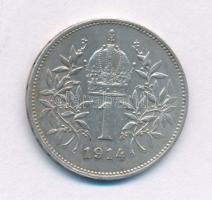 Ausztria 1914. 1K Ag "Ferenc József" T:XF patina Austria 1914. 1 Corona Ag "Franz Joseph" C:XF patina Krause KM#2820