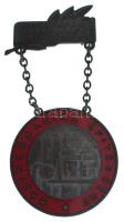 1950. "Vegyipari és Energiaügyi Miniszter - Kazincbarcika Építéséért" zománcozott fém kitüntetés (~60x30mm) T:AU