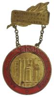 1950. "Vegyipari és Energiaügyi Miniszter - Kazincbarcika Építéséért Emlékérem" zománcozott bronz kitüntetés (~60x30mm) T:AU
