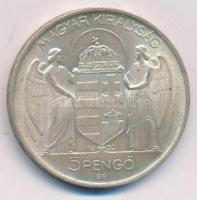 1939. 5P Ag "Horthy balra" T:AU,XF patina Adamo P8.2