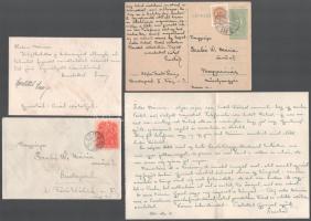 Zajtai Szabó Imre festő által írt levelek, levelezőlapok, 5 db