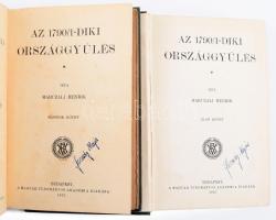 Marczali Henrik: Az 1790/1-diki országgyűlés. I-II. köt. A MTA Könyvkiadó Vállalata. Új folyam, LXX-...