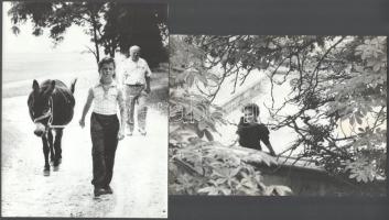 16 db nagyméretű művészfotó, részben feliratozva, 18×13 és 23×18 cm közötti méretekben