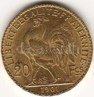 Franciaország 1901 20Fr 6,4516g arany T:2   aranyáron !