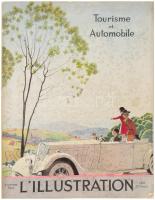 1934 L'Illustration. Tourisme et automopbile. Francia nyelven. Rendkívül gazdag színes és fekete-fehér képanyaggal és art deco címlappal. Kiadói papírkötésben, kissé foltos borítóval, kissé sérült gerinccel, néhány lap sérült.