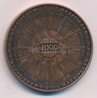 2000. "MÉE köszönti az Államalapítás ezredik évfordulóját" kétoldalas bronz naptárérem (42...