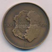 Lapis András (1942-) 1984. "A magyar pénzverés kezdete Esztergom" kétoldalas bronz MÉE emlékérem (42,5mm) T:AU