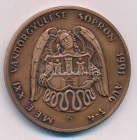 Renner Kálmán (1927-1994) / Szabó Géza (1939-) 1991. "MÉE Sopron XXI. Vándorgyűlés / Gróf Széchenyi István" bronz emlékérem (42,5mm) T:UNC,AU Adamo SN3