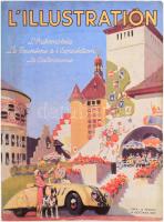 1937 L'Illustration L'Automobile, Le tourisme a l'exposition. Francia nyelven. Rendkívül gazdag színes és fekete-fehér képanyaggal, többek közt André Steiner (1901-1978) magyar származású francia fényképész fotóival. Kiadói papírkötésben, kissé sérült gerinccel, néhány kevés lap sérült.