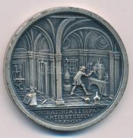 1960-1970 k. "Selmecbányai Bányászati Akadémia - kémlészettan" Matthäus Donner emlékérméjének utánverete, ezüstpatinázott bronz jutalomérem. "PROBATORIAE ET SEPAR ARTIS STUDIUM PRAEMIAT / MAR THERESIA PIA AUG FEL REI METALLURG RESTAURATRIX" (45mm) T:XF