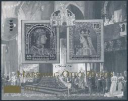 2002 Habsburg Ottó 90 éves emlékív (feketenyomat arany felülnyomattal)