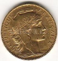 Franciaország 1901 20Fr 6,4516g arany T:2   aranyáron !