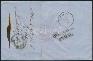 1858 9kr MP III b levélen "PESTH" + Egg 1858 9kr MP III b on cover "PESTH" + Egg