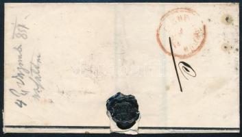 1852 9kr HP II levélen "PESTH" + Wien 1852 9kr HP II on cover "PESTH" + Wien