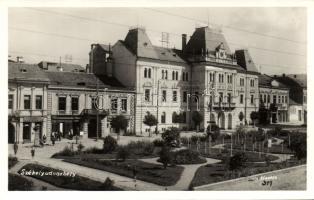 Székelyudvarhely with regional hall and drugstore photo