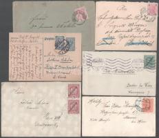 Ausztria 18 db régi küldemény jobbakkal