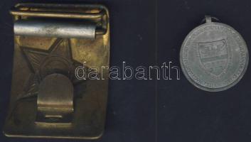 1940. "Erdélyi részek felszabadulásának emlékére" fém emlékérem T:2- és egy régi szovjet övcsat