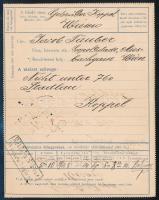 1892 Díjjegyes zárt táviratlap "RÉTFALU" - Bécsbe, "KERESKEDELEMÜGYI MINISZTÉRIUM POS...