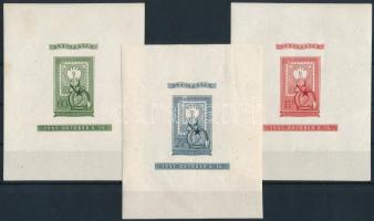 1951 80 éves a magyar bélyeg blokksor vágott (120.000) (2Ft ráncok / creases)