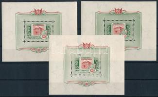 1954 3 db Állami nyomda blokk (21.000)