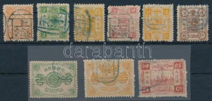 Kína 1894 Mi 7-15 (Mi EUR 1.200.-) (Mi 15 foghibák / perf faults)