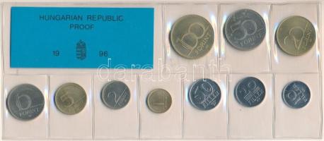1996. 10f-100Ft (10xklf) forgalmi sor fóliatokban T:PP Hungary 1996. 10 fillér - 100 Forint (10xdiff) coin set in foil packing C:PP Adamo FO29